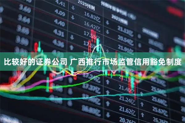 比较好的证券公司 广西推行市场监管信用豁免制度